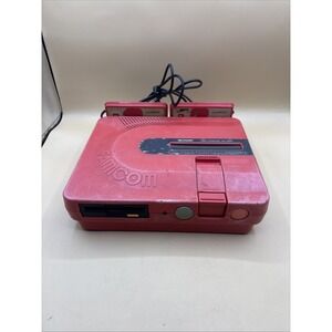 TWIN FAMICOM SHARP Console AN500-R Red Untested USED No Cables
